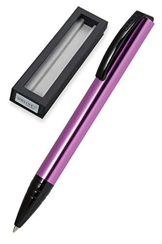 ONLINE Drehkugelschreiber Vision Magic mit internat. Großraummine Strichstärke M (mittel), Schreibfarbe schwarz, aus Aluminium im Metallic-Look, in hochwertiger Geschenkbox | Farbe: Pink von Online
