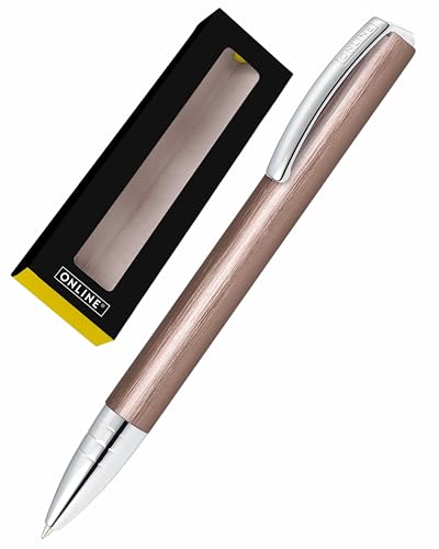 ONLINE Kugelschreiber Vision Rosegold I Drehkugelschreiber mit Standard Großraummine in Strichstärke medium, Schreibfarbe Schwarz I Eleganter Kuli aus Aluminium in Geschenkbox ONLINE Kugelschreiber Vision Rosegold I Drehkugelschreiber mit Standard Großraummine in Strichstärke medium, Schreibfarbe Schwarz I Eleganter Kuli aus Aluminium in Geschenkbox von Online