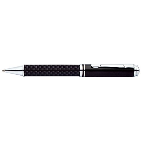 Online 34333 Schreibgeräte Drehkugelschreiber Black Style, ausgewogenem Design mit Metallapplikationen, mit Großraummine Strichstärke M (mittel) Schreibfarbe Schwarz, 1 Stück (1er Pack) von Online