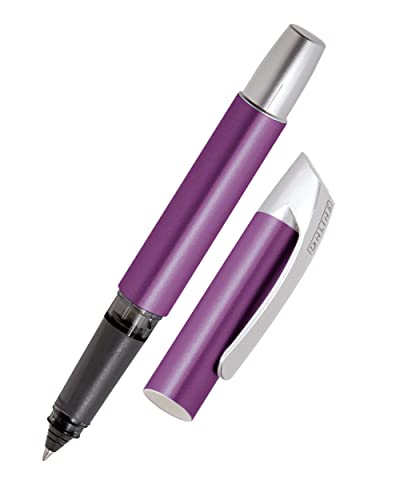 Online Campus Colour Line | Rollerball für Rechtshänder | ergonomisches Griffstück | Standard-Tintenpatronen | mit hochwertigem Roller-Ball | Farbe lila, 1 Stück (1er Pack) von Online