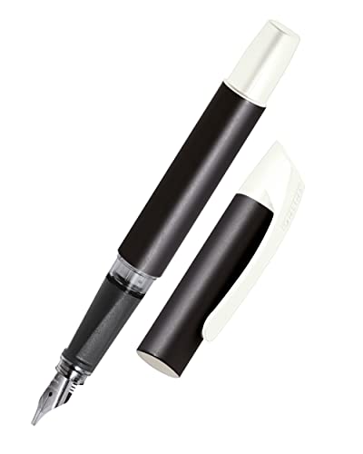 Online Campus Colour Line | Schönschreib-Füller für Rechtshänder | ergonomisches Softtouch Griffstück | Standard-Tintenpatronen | mit hochwertiger Feder | Kalligrafie-Feder 1,4 mm, Farbe schwarz von Online