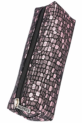 Online Premium-Schlampermäppchen/Pencil Case Rose Mosaic I Stylisches Schlamperetui für Jungen & Mädchen I Federmäppchen mit Reißverschluss I 1 Fach I Ideal für Schule, Uni & Büro von Online