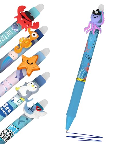 Online magiXX, 6x Radierstift Fun Sea World I Gelschreiber blau radierbar mit 0,7mm Strichstärke I Tintenroller zum Schreibenlernen, Büro I kompatibel mit Frixion Mine I Radierbarer Kugelschreiber Online magiXX, 6x Radierstift Fun Sea World I Gelschreiber blau radierbar mit 0,7mm Strichstärke I Tintenroller zum Schreibenlernen, Büro I kompatibel mit Frixion Mine I Radierbarer Kugelschreiber von Online