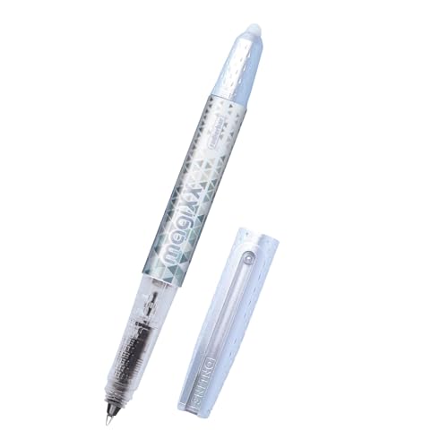 Online magiXX radierbarer Tintenroller Weiß mit Tintenpatrone I Rollerball mit 0,7mm Strichstärke I inkl. 1x Patrone blau I radierbarer Stift für Schule, Uni und Büro I thermosensitive Tinte von Online
