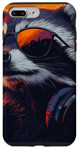 Lustige Retro-Waschbär-Rock-Musik-Geschenkidee für Männer Frauen Kinder Hülle für iPhone 7 Plus/8 Plus von OnlineGNRLSTORE