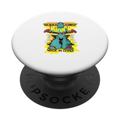 Roboter Zombie Anime Cartoon Lover PopSockets Klebender PopGrip von OnlineGNRLSTORE