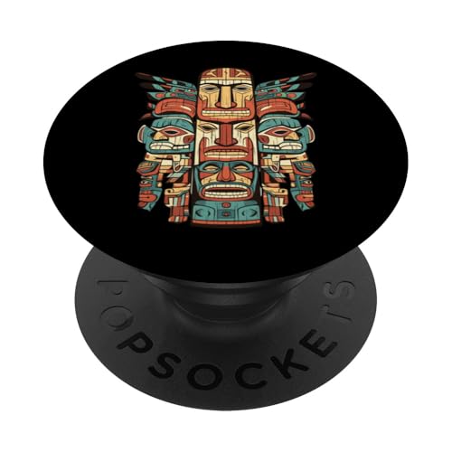 Southwest Indianer Azteken Indianer Totem Muster Druck PopSockets Klebender PopGrip von OnlineGNRLSTORE