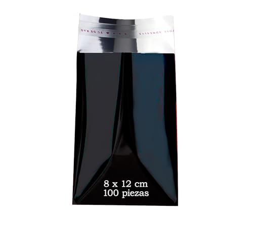 100 Metallic-Umschläge, Schwarz, mit selbstklebendem Verschluss, Metallic-Beutel, farbig, für Geschenke, Büro und Einladungen, Hochzeitsgäste, Karten Events (schwarz, glänzend, 8 x 12 cm (100 Stück)) 100 Metallic-Umschläge, Schwarz, mit selbstklebendem Verschluss, Metallic-Beutel, farbig, für Geschenke, Büro und Einladungen, Hochzeitsgäste, Karten Events (schwarz, glänzend, 8 x 12 cm (100 Stück)) von Only faith