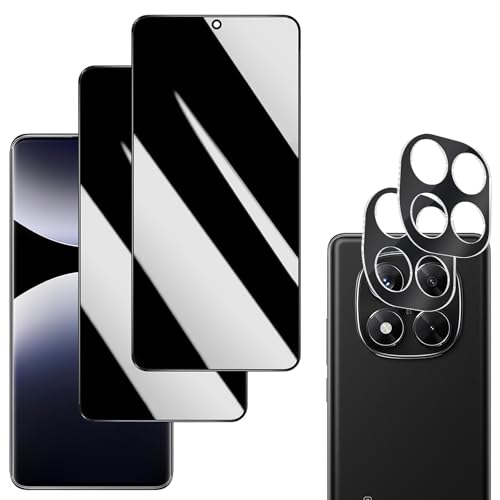 für Xiaoimi Redmi Note 14 Pro+ Plus Sichtschutz, Anti-Spy PanzerGlasFolie Matt Dunkel Schwarz Folie Displayschutz Glas, Blickschutzfolie Privacy Tempered Glas mit Kamera Linse Schutzfolie (2+2Stück) für Xiaoimi Redmi Note 14 Pro+ Plus Sichtschutz, Anti-Spy PanzerGlasFolie Matt Dunkel Schwarz Folie Displayschutz Glas, Blickschutzfolie Privacy Tempered Glas mit Kamera Linse Schutzfolie (2+2Stück) von OnlyShield