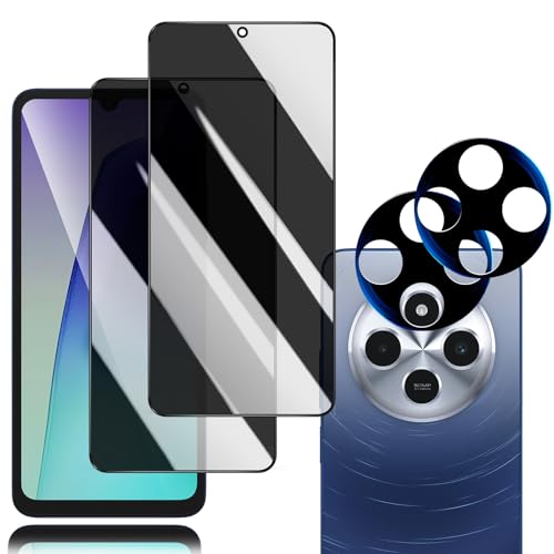 für Xiaomi Redmi 14C 4G/5G Sichtschutz, Anti-Spy PanzerGlasFolie Matt Dunkel Schwarze Folie Displayschutz Glas, Blickschutzfolie Privacy Tempered Glas mit Kamera Linse Schutzfolie (2+2 Stück) von OnlyShield