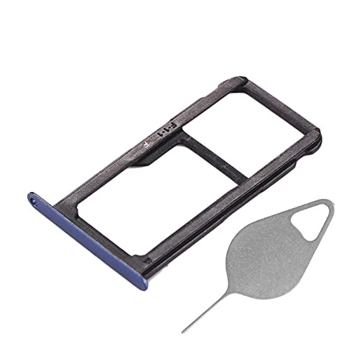 OnlyTech Huawei P10 Lite Kartenhalter und Micro-SD-Speicherkarte für Huawei P10 Lite, Blau + Werkzeug zum Entfernen von OnlyTech