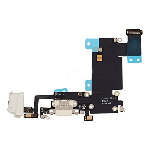 OnlyTech - Ladebuchse Dock-Anschluss mit Flex-Antenne, Mikrofon, Kopfhöreranschluss und Ladebuchse kompatibel mit iPhone 6S Plus Weiß von OnlyTech