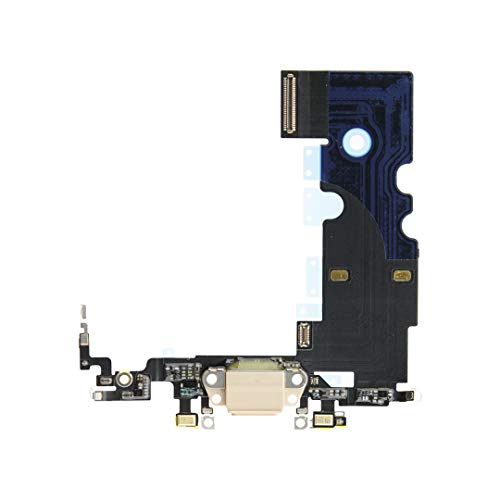 OnlyTech - Ladebuchse Dock-Anschluss mit Flex-Antenne, Mikrofon, Kopfhöreranschluss und Ladebuchse kompatibel mit iPhone 8 Gold von OnlyTech