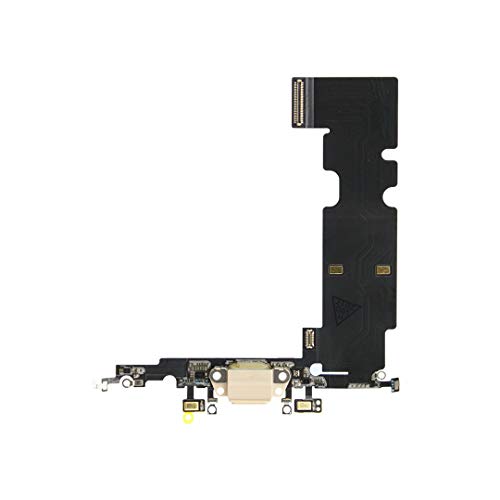 OnlyTech - Ladebuchse Dock-Anschluss mit Flex-Antenne, Mikrofon, Kopfhöreranschluss und Ladebuchse kompatibel mit iPhone 8 Plus Gold von OnlyTech