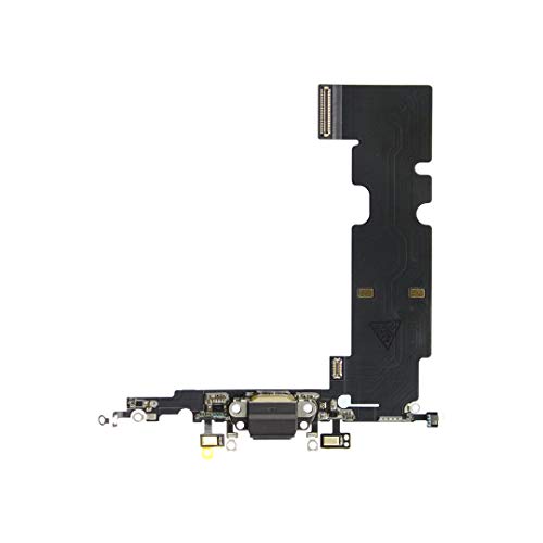 OnlyTech - Ladebuchse Dock-Anschluss mit Flex-Antenne, Mikrofon, Kopfhöreranschluss und Ladebuchse kompatibel mit iPhone 8 Plus Schwarz von OnlyTech