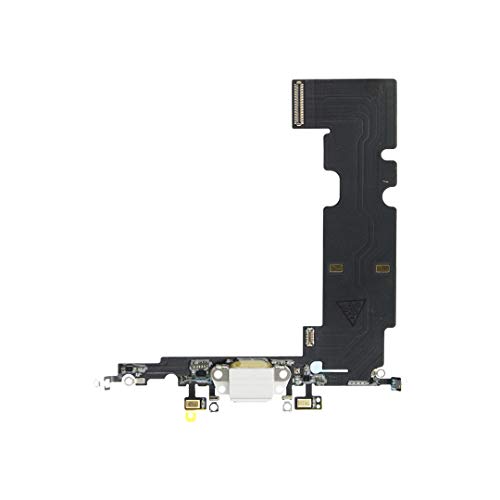 OnlyTech - Ladebuchse Dock-Anschluss mit Flex-Antenne, Mikrofon, Kopfhöreranschluss und Ladebuchse kompatibel mit iPhone 8 Plus Weiss von OnlyTech