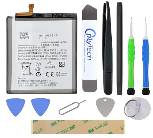 Reparatur-Set für Samsung Galaxy Note 20 Ultra/Note 20 Ultra 5G SM-N986-4500mAh – mit 10 Werkzeugen und Kleber von OnlyTech