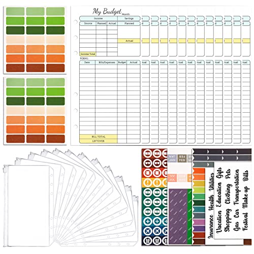 Onlyesh Budget Planner, 6 Löcher PU Leder Ringbuch, Budget Binder mit Einzigartiger Schnappschnalle, für A6 Budgetblätter, Binder Taschen und Bargeld (Zubehör) Onlyesh Budget Planner, 6 Löcher PU Leder Ringbuch, Budget Binder mit Einzigartiger Schnappschnalle, für A6 Budgetblätter, Binder Taschen und Bargeld (Zubehör) von Onlyesh