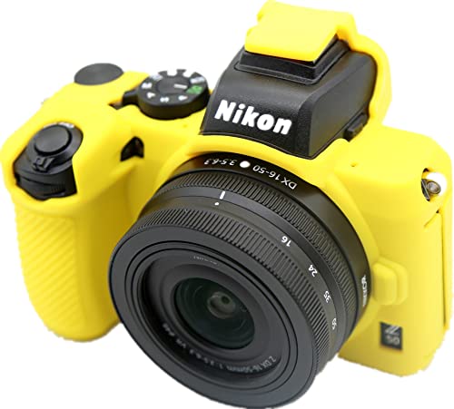 Z50 Hülle, Zakao weiche Silikon-Tasche leicht, dünn, Gummi, schützende Digitalkamera-Hülle für Nikon Z50, gelb, Kosmetikkoffer von Onpro