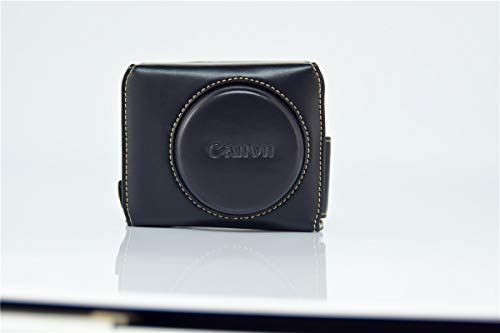 Zakao Schutzhülle für G7X Mark III, PU-Leder, mit Stativ-Design, kompatibel mit Canon PowerShot G7X Mark II/III, mit Schultergurt, Gürtelöffnung unten (schwarz) von Onpro