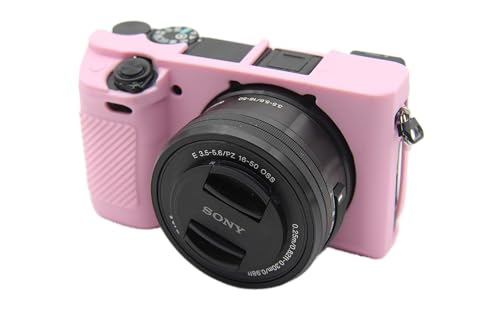 Zakao Schutzhülle für Sony Alpha A6400, weiche Silikontasche, leicht, dünn, Gummi, Schutzhülle für Digitalkamera, für Sony Alpha A6300 A6400 (Pink) von Onpro