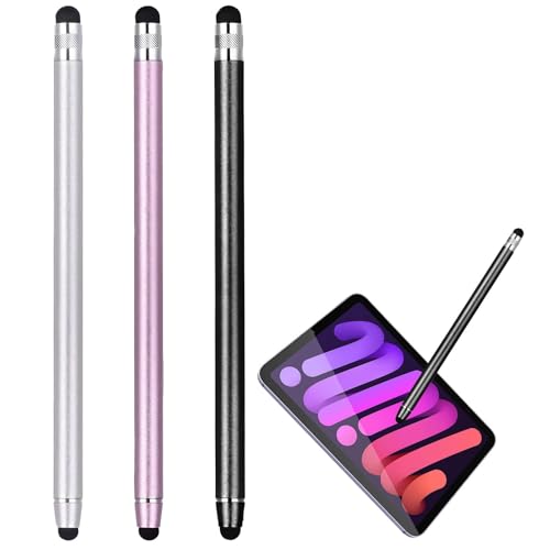 Stylus-Stifte für Touchscreens, 3 Stück, universeller kapazitiver Tablet-Stift, Aluminiumlegierung, Touchscreen-Stifte Ersatz in 3 Farben, kompatibel mit iPhone, Samsung, Computer, hohe Stylus-Stifte für Touchscreens, 3 Stück, universeller kapazitiver Tablet-Stift, Aluminiumlegierung, Touchscreen-Stifte Ersatz in 3 Farben, kompatibel mit iPhone, Samsung, Computer, hohe von OnrySxn