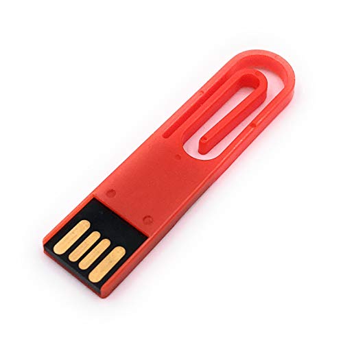 Onwomania Büroklammer Klammer Briefklammer Papier rot Funny USB Stick 8 GB USB 2.0 Speicherstick USB-Datenträger von Onwomania