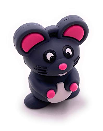 Onwomania Maus Nager Nagetier Ratte Hausmaus Grau USB Stick USB Flash Drive Speicherstick 16GB USB 2.0 von Onwomania