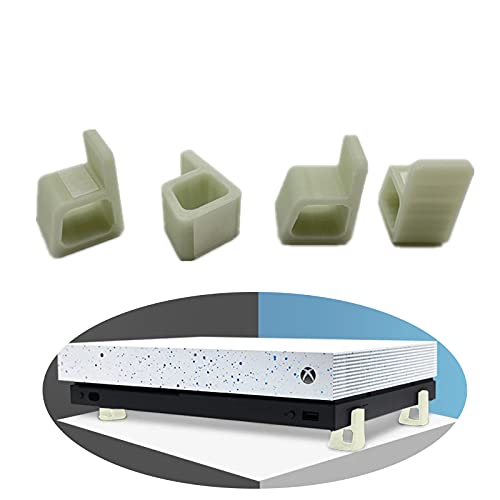 Onyehn 4 horizontale Version rutschfeste Erhöhung Halterung für Xbox One / S / X Konsole horizontale Spielmaschine Kühlung Beine Ständer Halter Zubehör (Lumingrün) von Onyehn