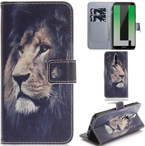 Ooboom® Huawei Mate 10 Lite Hülle Flip PU Leder Schutzhülle Handy Tasche Case Cover Wallet Standfunktion mit Kartenfächer Magnetverschluss für Huawei Mate 10 Lite - Löwe von Ooboom