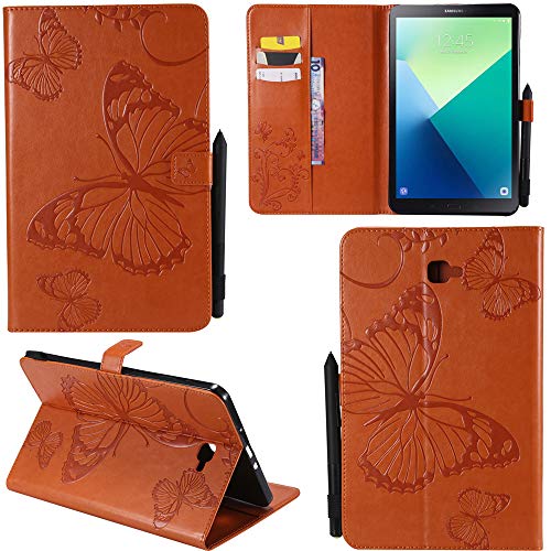 Ooboom® Samsung Galaxy Tab A 8.0 Hülle 3D Schmetterling Muster Prämie PU Leder Schutzhülle Tasche Smart Cover Case Flip Wallet Brieftasche Ständer für Samsung Galaxy Tab A 8.0 - Orange von Ooboom
