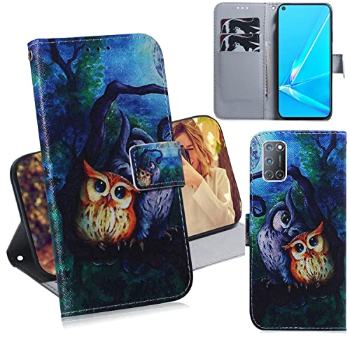 Oobooms Hülle für Oppo A74 5G/A93 5G/A54 5G, Flip PU Leder Schutzhülle Handy Tasche Case Cover Wallet Standfunktion mit Kartenfächer Magnetverschluss - Eule Oobooms Hülle für Oppo A74 5G/A93 5G/A54 5G, Flip PU Leder Schutzhülle Handy Tasche Case Cover Wallet Standfunktion mit Kartenfächer Magnetverschluss - Eule von Oobooms