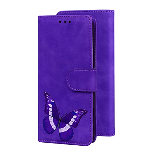 Oobooms Hülle für iPhone 12 Mini, Schmetterling Magnetische Flip Folio Cover PU Leder Schutzhülle Handy Tasche Brieftasche Wallet Case Ständer mit Kartenfächer - Lila Oobooms Hülle für iPhone 12 Mini, Schmetterling Magnetische Flip Folio Cover PU Leder Schutzhülle Handy Tasche Brieftasche Wallet Case Ständer mit Kartenfächer - Lila von Oobooms