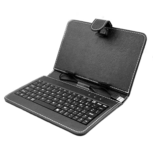 OocciShopp 7 Zoll 7,85 Zoll 8 Zoll 9 Zoll 9,7 Zoll 10,1 Zoll Universelle Tastatur Ledertasche Tablet-Hülle (schwarz) von OocciShopp