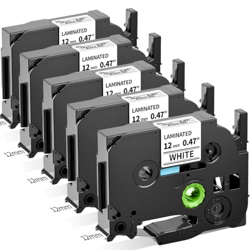 Oozmas TZ Tape 12mm 0.47 White kompatible mit Brother Ptouch Schriftband TZe-231 AZe-231, Laminated Tape 12mm kompatible mit Brother Ptouch H105 D210 D400 H110 H107B Cube Beschriftungsband, 5-Pack Oozmas TZ Tape 12mm 0.47 White kompatible mit Brother Ptouch Schriftband TZe-231 AZe-231, Laminated Tape 12mm kompatible mit Brother Ptouch H105 D210 D400 H110 H107B Cube Beschriftungsband, 5-Pack von Oozmas