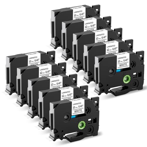 Oozmas kompatible mit Brother Ptouch Bänder TZe-231 TZ Tape 12mm 0.47 Schwarz auf Weiß, Laminated White Kompatibel mit Brother Beschriftungsgerät D400 H100L 1830 2430 D600VP 1280 H107B Cube, 10-Pack Oozmas kompatible mit Brother Ptouch Bänder TZe-231 TZ Tape 12mm 0.47 Schwarz auf Weiß, Laminated White Kompatibel mit Brother Beschriftungsgerät D400 H100L 1830 2430 D600VP 1280 H107B Cube, 10-Pack von Oozmas
