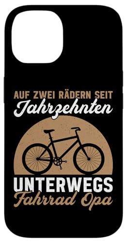 Auf Zwei Rädern Seit Jahrzehnter Unterwegs Fahrrad Opa Hülle für iPhone 14 von Opa Fahrrad Radfahrer Biker Großvater Sprüche