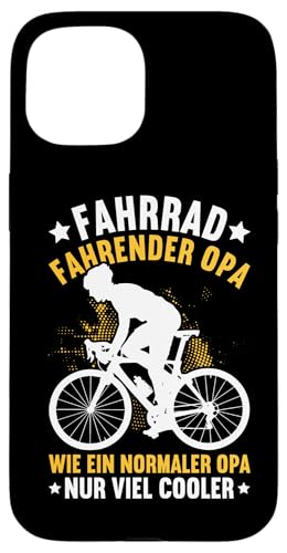 Fahrrad Fahrender Opa Wie Ein Normaler Opa Nur Viel Cooler Hülle für iPhone 15 von Opa Fahrrad Radfahrer Biker Großvater Sprüche