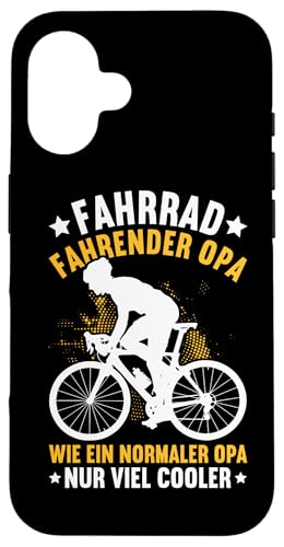 Fahrrad Fahrender Opa Wie Ein Normaler Opa Nur Viel Cooler Hülle für iPhone 16 von Opa Fahrrad Radfahrer Biker Großvater Sprüche