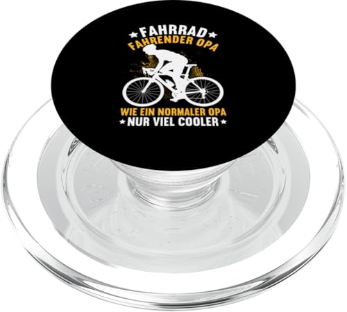 Fahrrad Fahrender Opa Wie Ein Normaler Opa Nur Viel Cooler PopSockets PopGrip für MagSafe von Opa Fahrrad Radfahrer Biker Großvater Sprüche