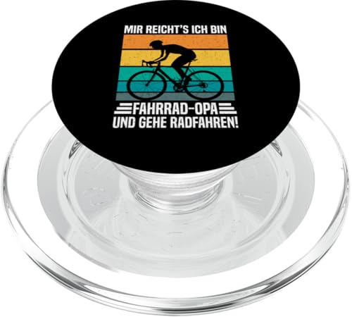 Mir Reicht's Ich Bin Fahrrad Opa Und Gehe Radfahren Retro PopSockets PopGrip für MagSafe von Opa Fahrrad Radfahrer Biker Großvater Sprüche