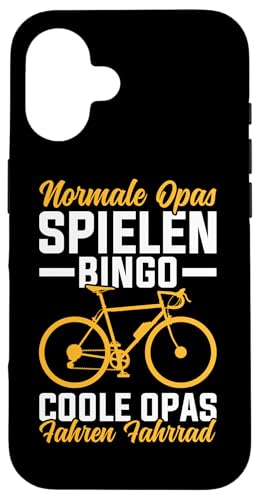 Normale Opas Spielen Bingo Coole Opas Fahren Fahrrad Hülle für iPhone 16 von Opa Fahrrad Radfahrer Biker Großvater Sprüche