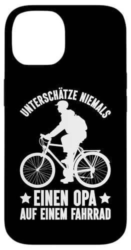 Unterschätze Niemals Einen Opa Auf Einem Fahrrad Pops Hülle für iPhone 14 von Opa Fahrrad Radfahrer Biker Großvater Sprüche
