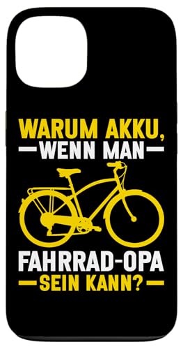 Warum Akku Wenn Man Fahrrad Opa Sein Kann Großvater Hülle für iPhone 13 von Opa Fahrrad Radfahrer Biker Großvater Sprüche
