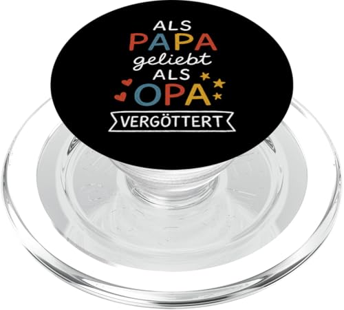 Opa Vatertag Als Papa geliebt als Opa vergöttert Lustig Opa PopSockets PopGrip für MagSafe von Opa TShirt Vatertag Opa Spruch Vatertagsgeschenk