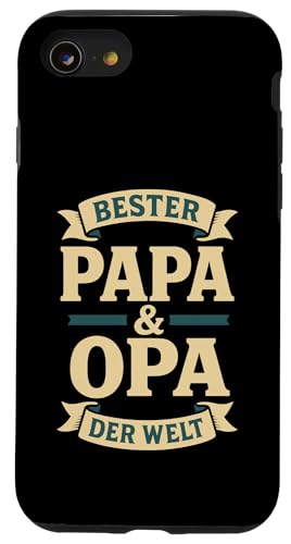 Opa Vatertag Bester Papa und Opa der Welt Spruch Lustig Opa Hülle für iPhone SE (2020) / 7 / 8 von Opa TShirt Vatertag Opa Spruch Vatertagsgeschenk