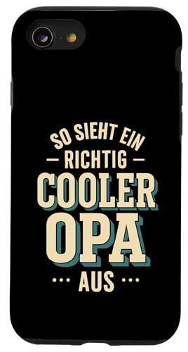Opa Vatertag Richtig cooler Opa Spruch Witzig Lustig Opa Hülle für iPhone SE (2020) / 7 / 8 von Opa TShirt Vatertag Opa Spruch Vatertagsgeschenk