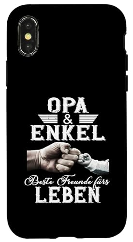 Opa und Enkel Vatertag Geburtstag Geschenkidee Partnerlook Hülle für iPhone X/XS von Opa Vatertagsgeschenk Geburtstagsgeschenk Herren