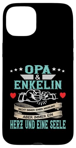 Opa und Enkelin Vatertag Geburtstag Geschenkidee Partnerlook Hülle für iPhone 15 Plus von Opa Vatertagsgeschenk Geburtstagsgeschenk Herren