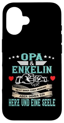 Opa und Enkelin Vatertag Geburtstag Geschenkidee Partnerlook Hülle für iPhone 16 Opa und Enkelin Vatertag Geburtstag Geschenkidee Partnerlook Hülle für iPhone 16 von Opa Vatertagsgeschenk Geburtstagsgeschenk Herren